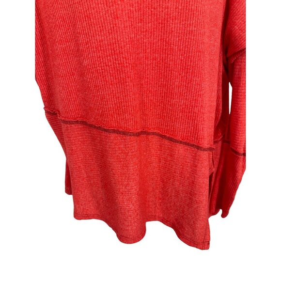 Free People We The Free Long Sleeve Londontown Oversized Asymmetrical Top Size M - Picture 6 of 13